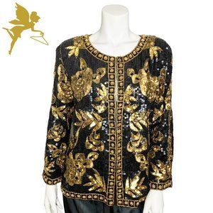 VINTAGE JOSEPH LE BON Sequin Evening Coat